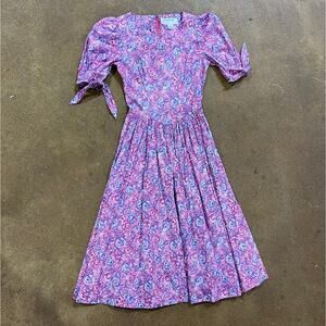 70s Belle France floral cottage dress